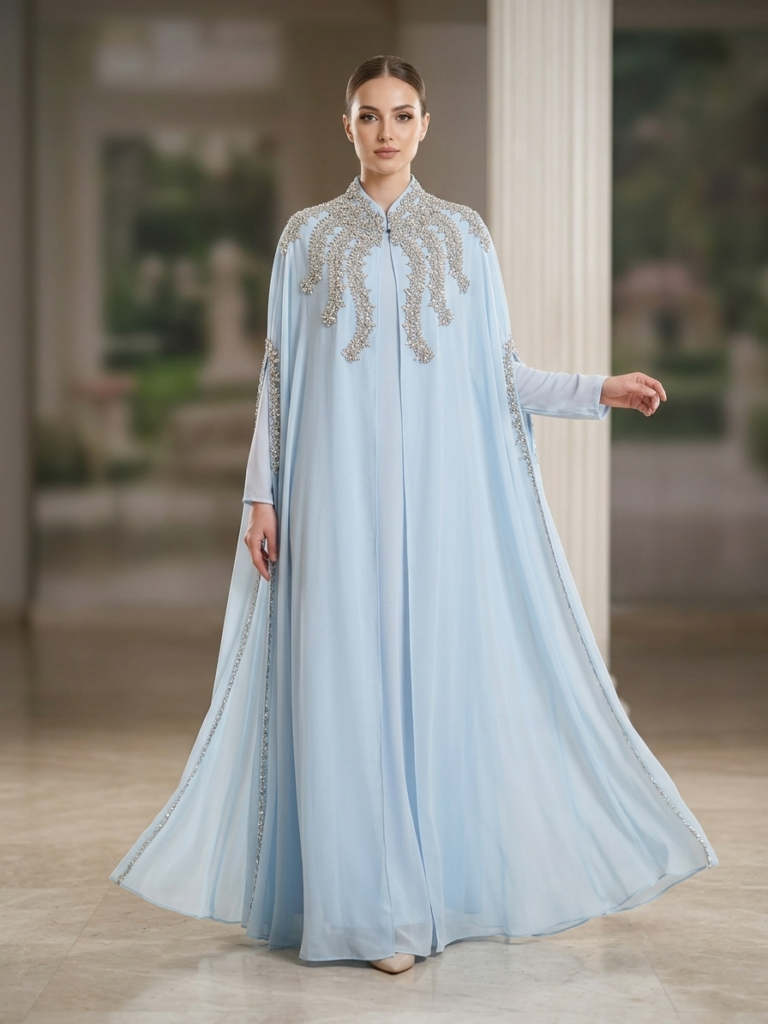 Baby Blue Abaya