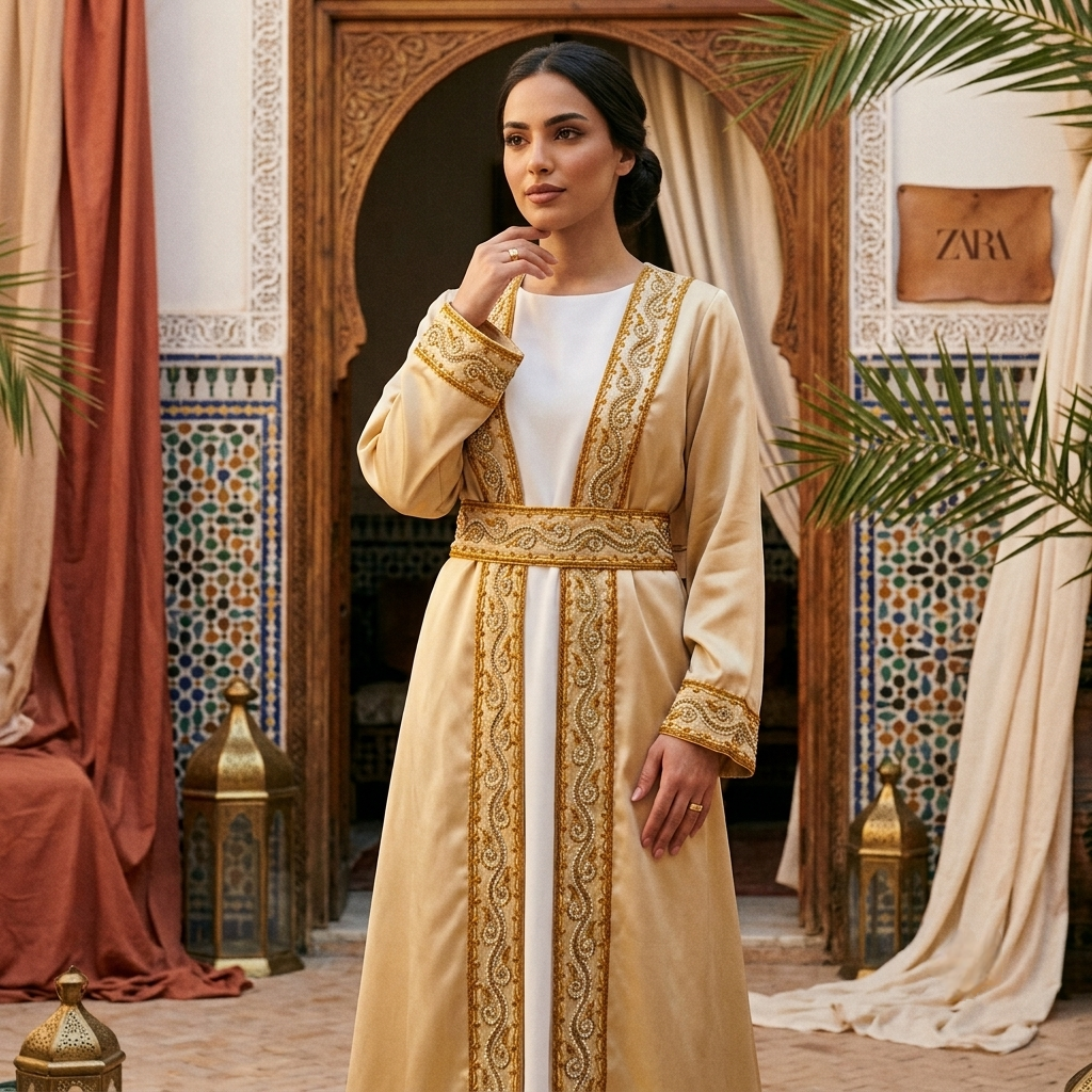 Golden Embroidered Abaya