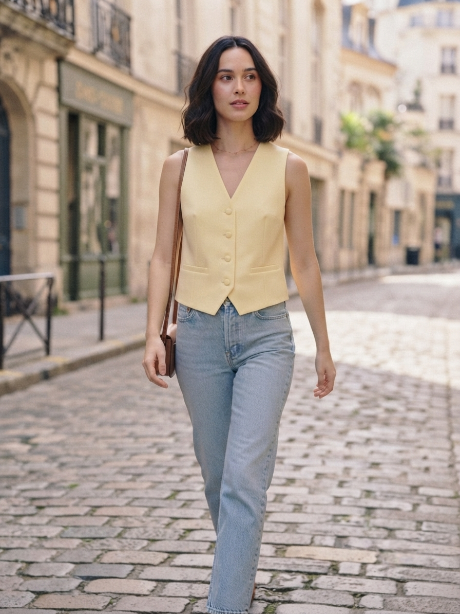 classic yellow vest - Image 2