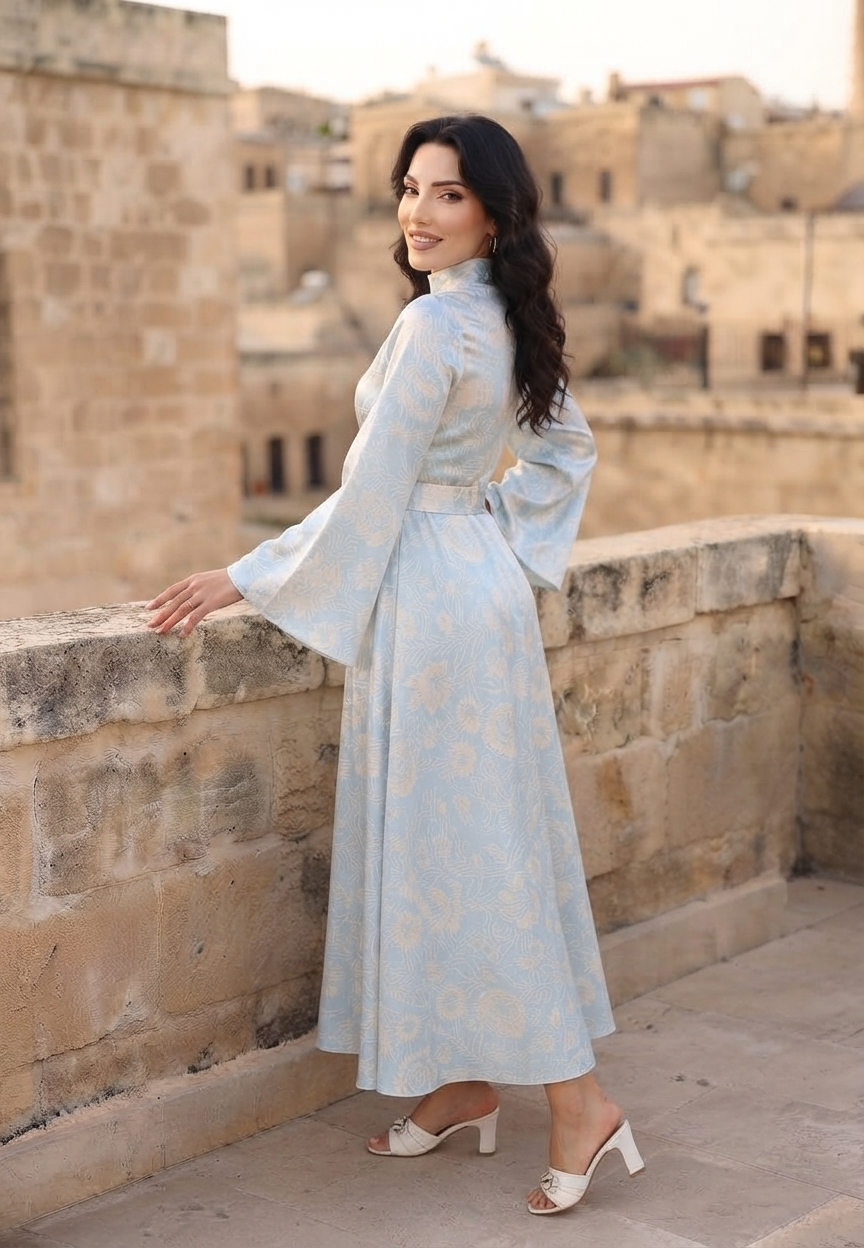 Blue Print Dress - Image 2