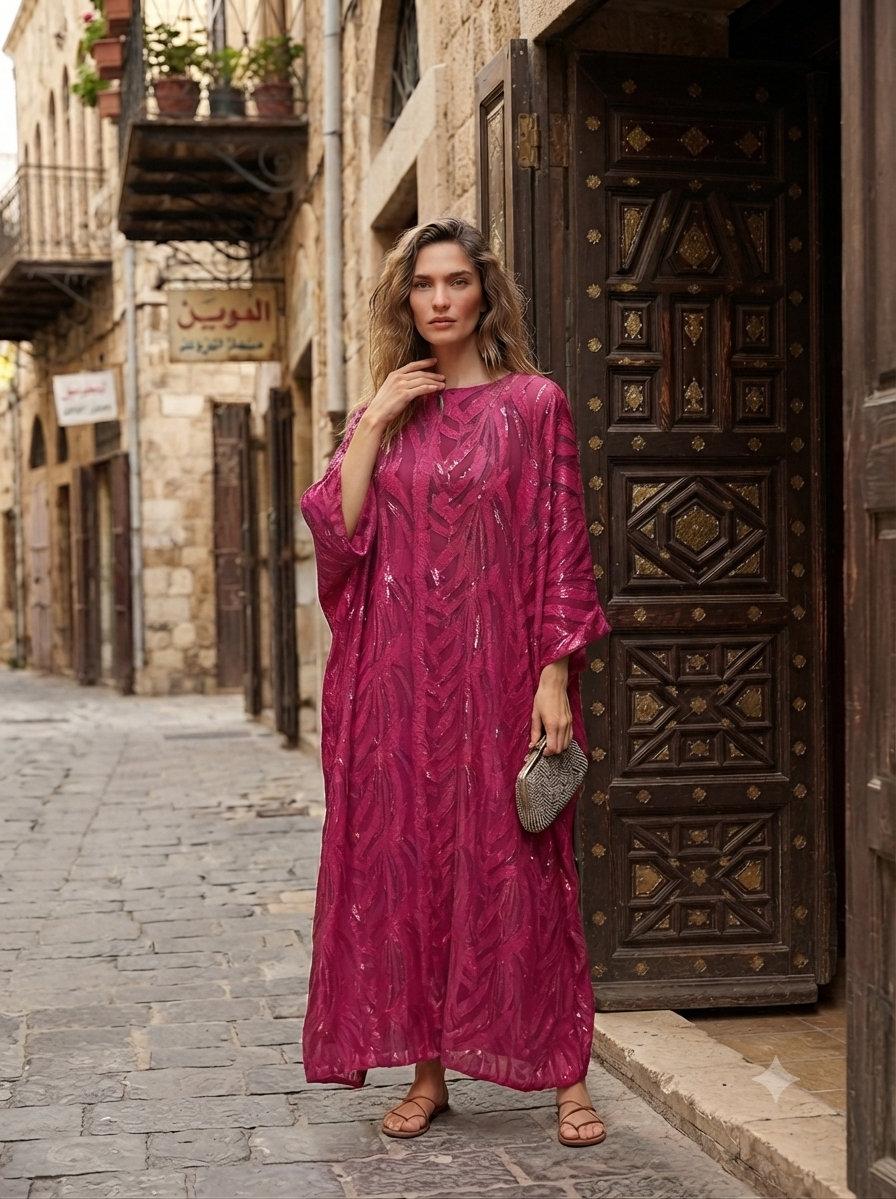 Magenta abaya - Image 2