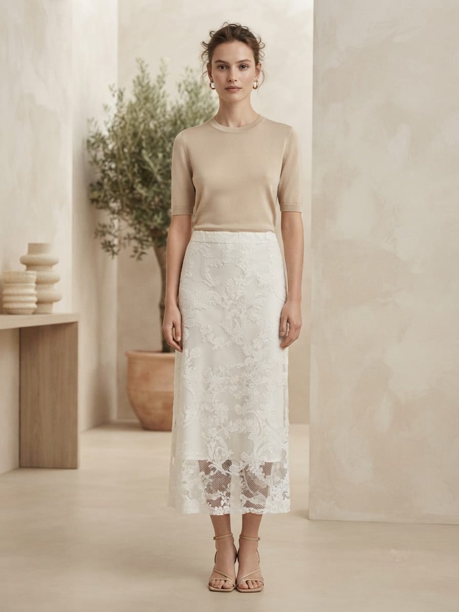 white lace skirt - Image 2