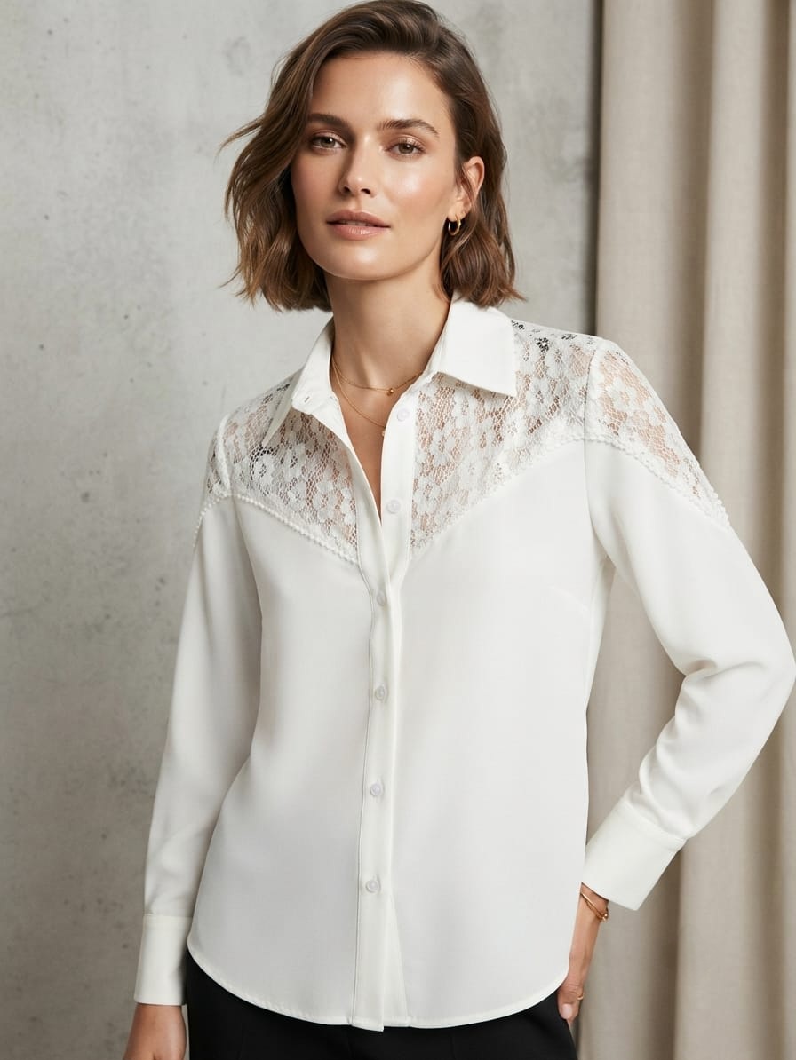 White Shirt Pearls - Image 2