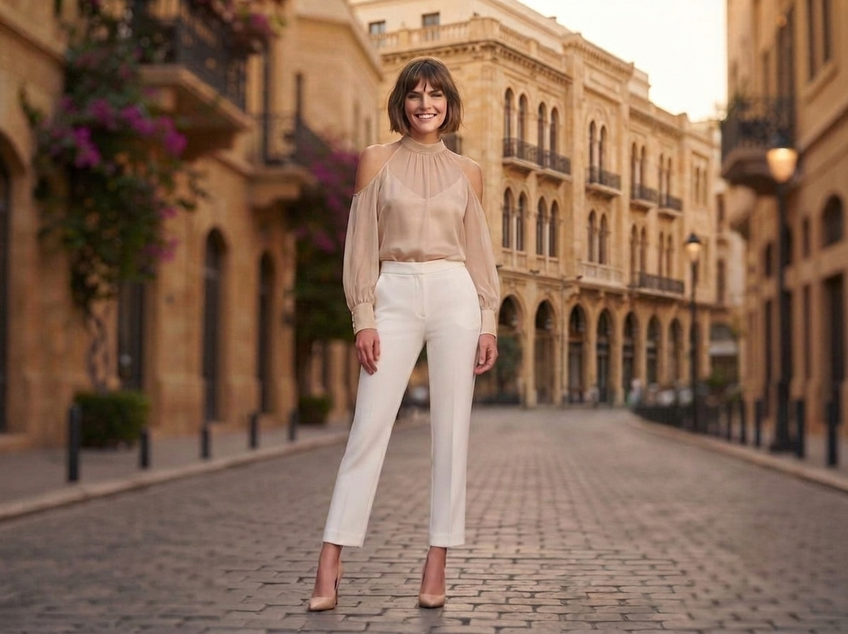 chiffon Beige top - Image 3