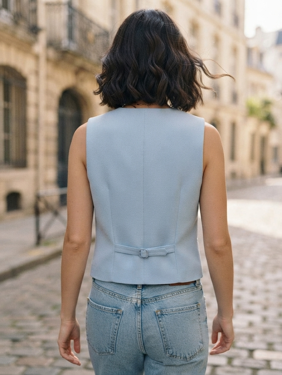 classic blue vest - Image 2