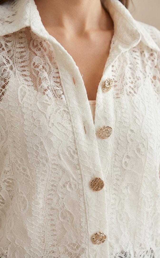 Lace Off white jacket - Image 3