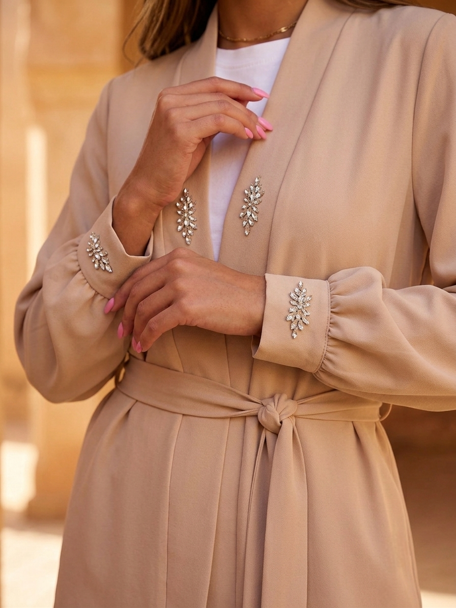 Beige jersey set - Image 3