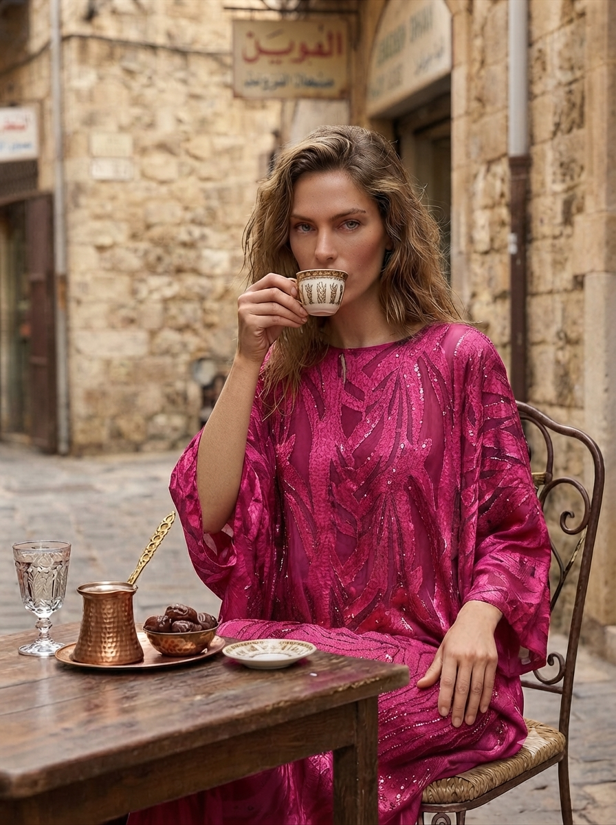 Magenta abaya - Image 3