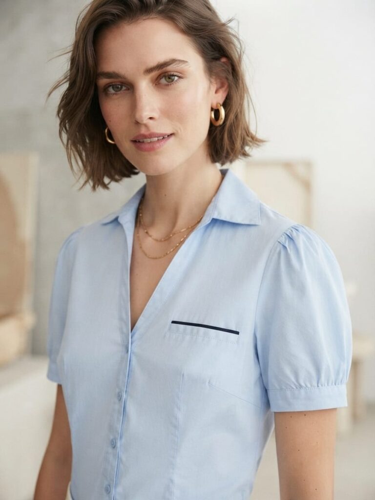 Blue shirt pocket