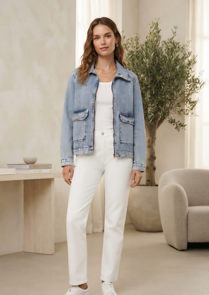 jacket jeans zip