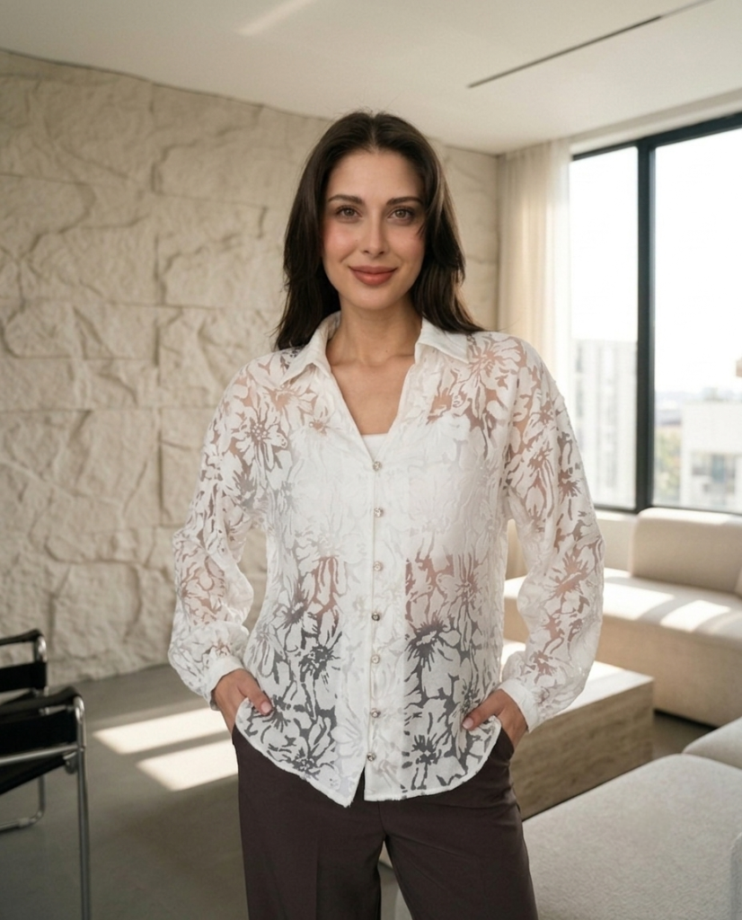 Lace Shirt White