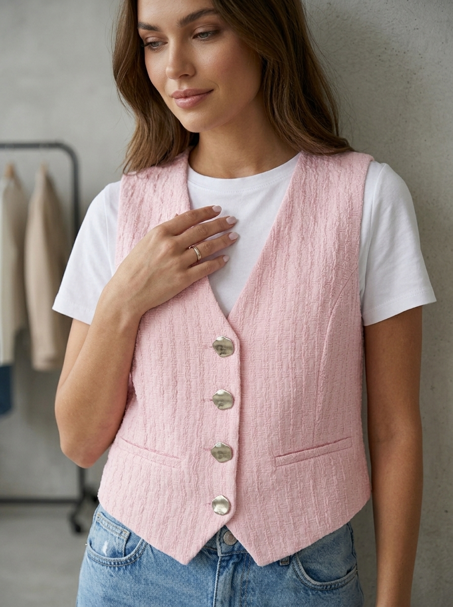 pink vest