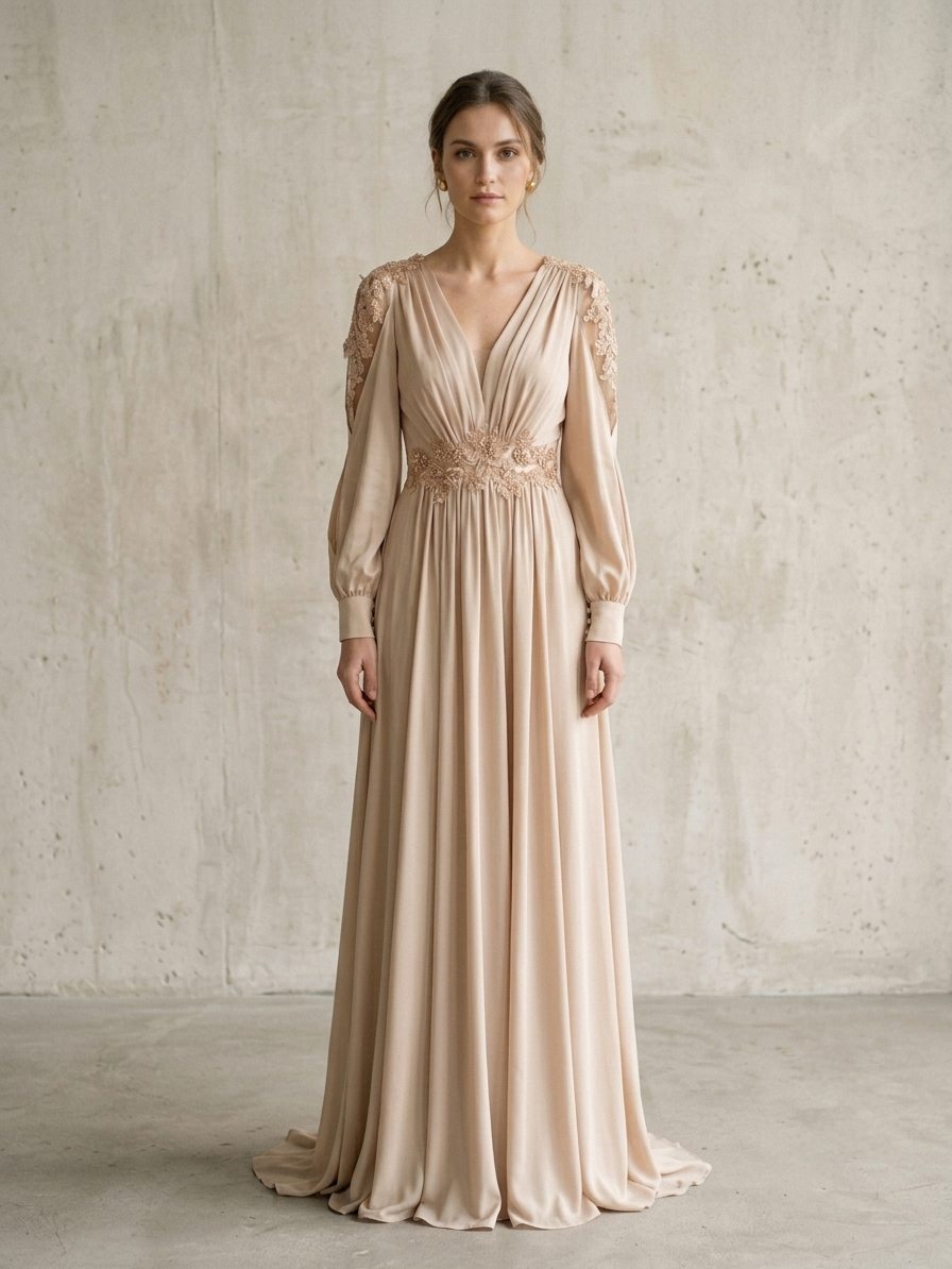 Silk Golden Gown