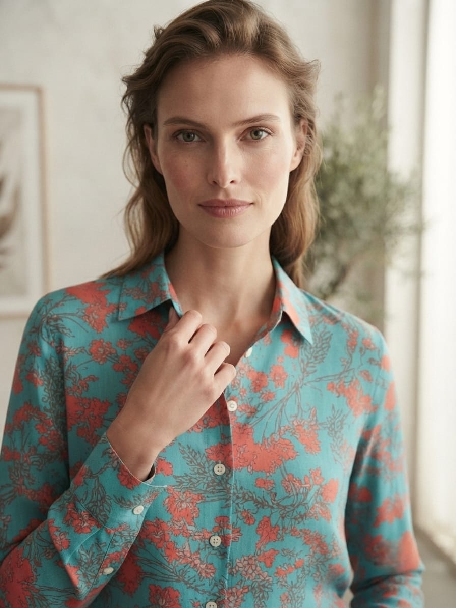 Turquoise Coral Shirt